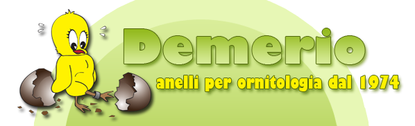 Demerio anelli per ornitologia